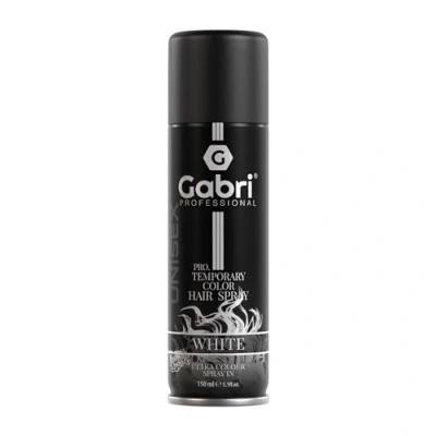 Image of G Gabri Professional Pro Temporary Colour Hair Spray, 150 ml (White)