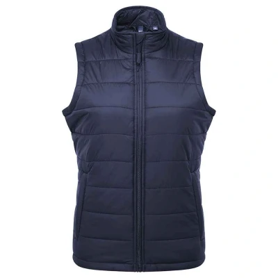 Image of Premier Womens/Ladies Recyclight Padded Gilet (Navy) Size Small