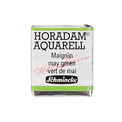 Image of Schmincke HORADAM® AQUARELL Finest Artists&#039; Watercolour Paints, 524 May Green, 14 044, 1/2 pan