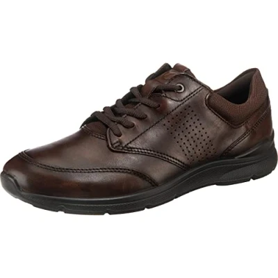 Image of ECCO Irving Trainers, Men&#039;s, Size: 13.5, Cocoa brown/coffee Leather and textile