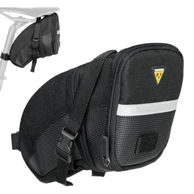 Image of Topeak Aero Wedge Pack Saddle Bag, Strap Fit, Large, Black