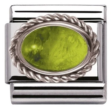 Image of Nomination Framed Peridot Stone Charm