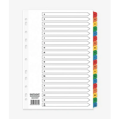 Image of ValueX Index A Z, A4, Mylar Coloured Tabs