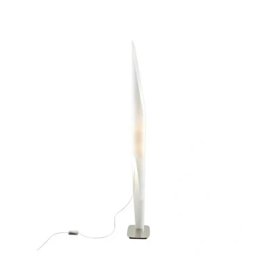 Image of Kundalini Shakti chrome plated floor lamp, white