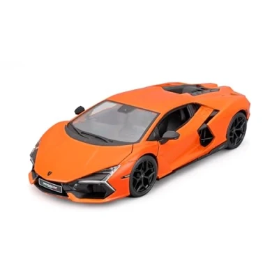 Image of Bburago B18 21106 Lamborghini REVUELTO 1:24 Scale Incredibly Detailed Die Cast Replica Collectible Super Car, Orange
