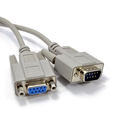 Image of kenable Serial RS232 Extension Cable DB9M to F 9 pin Male Female 3m BEIGE [3 metres]
