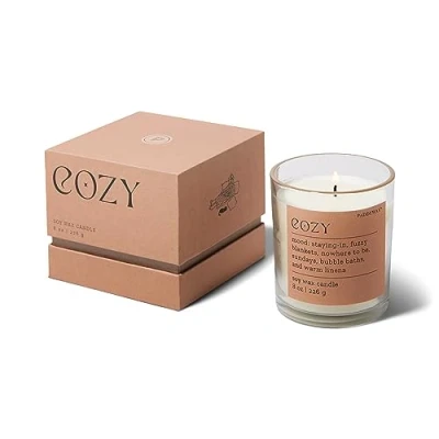 Image of Paddywax Scented Candles Mood Collection Fragrant Boxed Candle in Glass Vessel, 226g, Cozy