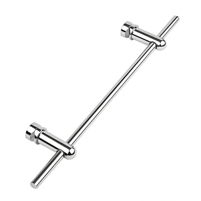 Image of Milano Modern Chrome Towel Rail for Aruba Vertical Radiator 470mm