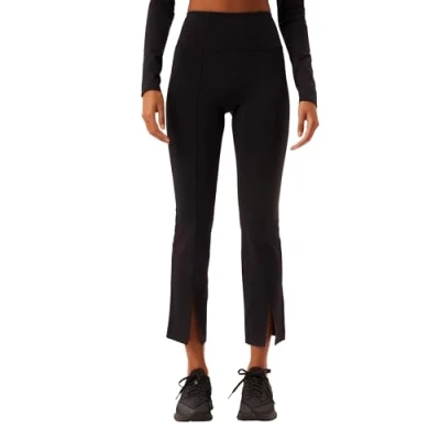 Image of Girlfriend Collective Women&#039;s Luxe Split Hem Legging, Black, L