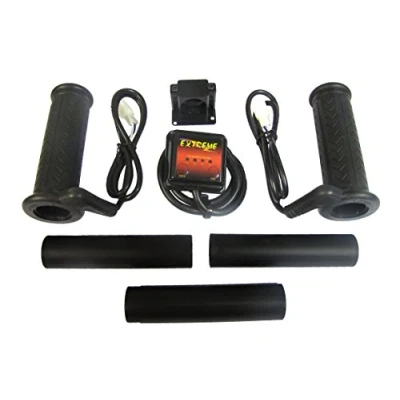 Image of Motorcycle heated grips, black, bar end type to fit 7/8&quot; &amp; 1&quot; handlebars