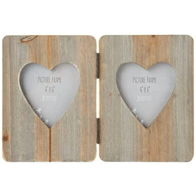 Image of Jones Home &amp; Gift Photo Frame, Wood, Brown, 28x1.5x19 cm