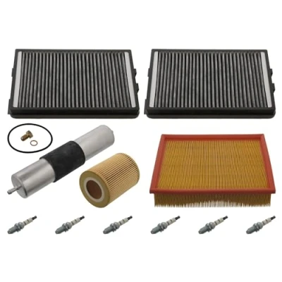 Image of 11421427908, 11421427908S1, 11427509430, 11427509430S1, 11427512300 Parts Set, maintenance service FEBI BILSTEIN 37322 BMW: 5 Saloon