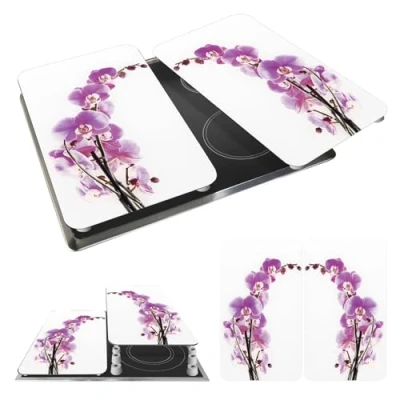 Image of Maximex 2521433500 Hob Covers Universal Set of 2 Orchid Blossom