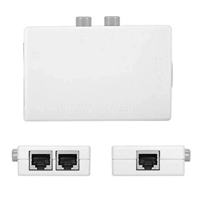 Image of Cblecc UTP STP 2 in 1 out Ports RJ45 LAN CAT Network Switch Selector Internal External Networking Switcher Splitter Box