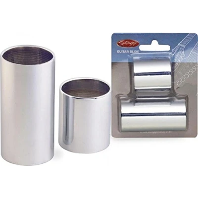 Image of Stagg SGS L Large Chromed Steel Slide Set Silver