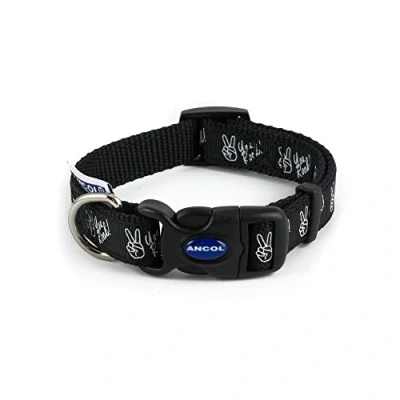 Image of Ancol Fashion Nylon Adjustable Collar You Rock 45 70cm SZ5 9 transparent