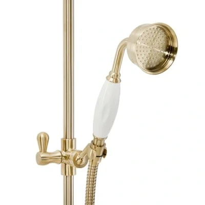 Image of Milano Elizabeth Traditional Telephone Style Hand Shower Handset Brushed Brass