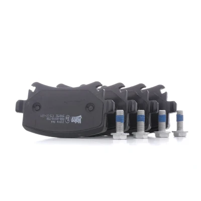 Image of L8E0698451J Brake pad set VALEO 598752 Rear Axle excl. wear warning contact with bolts/screws, anti squeak plate VOLKSWAGEN: CC, GOLF 7, 6