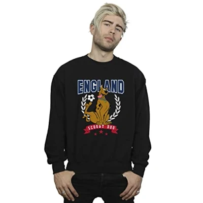Image of Absolute Cult Scooby Doo Men&#039;s England Football Sweatshirt Black Large