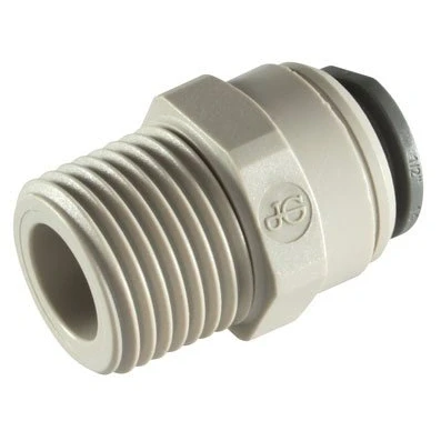 Image of JOHN GUEST 3/8&quot; OD X BSPT MALE STR ADAPTOR Thread (Push in Fittings, Imperial)