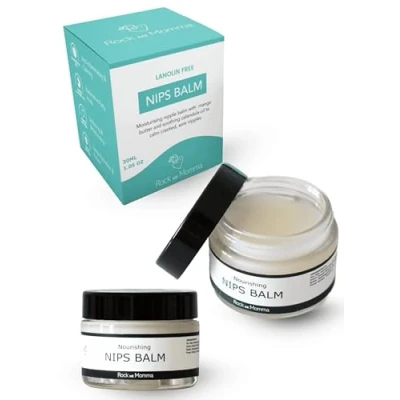 Image of ROCK ME MOMMA Breastfeeding Nipple Cream for Sore Nipples Lanolin Free Balm to Heal Cracked Vegan, 30ml