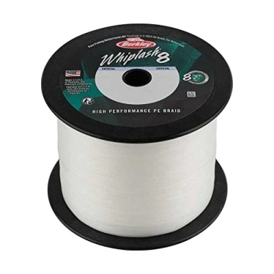 Image of Berkley Whiplash8, Fishing Line, Superline, , Predator Fishing, Pike, Perch, Zander, Trout, Unisex, Crystal, 0.16mm 20.9kg 46lb 2188yd