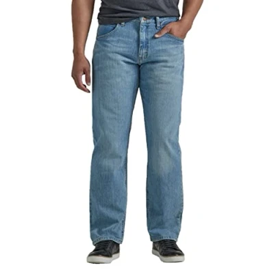 Image of Wrangler Authentics Men&#039;s Classic 5 Pocket Relaxed Fit Flex Jean, Blue, 32W x 36L