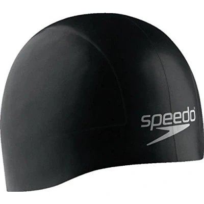 Image of Speedo Unisex Adult Swim Cap Silicone Aqua V,Speedo Black,Large