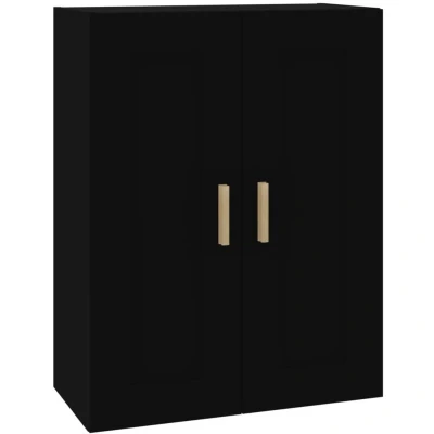 Image of vidaXL Wall Cabinet Black 69.5x32.5x90 cm Engineered Wood