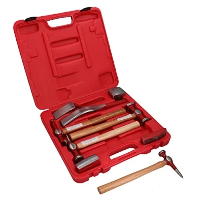 Image of AB Tools Auto body Repair Kit Panel Beating Hickory Hammers Dollies Shrinking Moulding