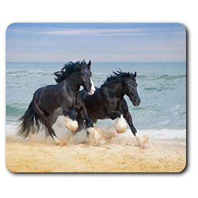 Image of Shire Horses Animal Ocean Mouse Mat Pad Computer PC Laptop Gaming Office Home Desk Accessory Gadget 12681
