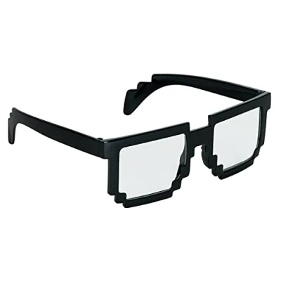 Image of Amscan 250340 55 Fun Shades Pixilated Blk Clear