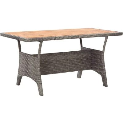 Image of vidaXL Garden Table Grey 120x70x66 cm Solid Acacia Wood