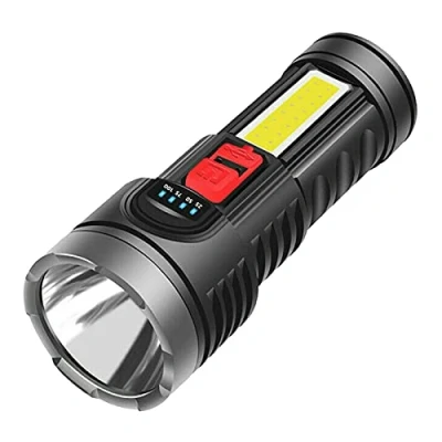 Image of SM SunniMix LED Torch, 6000 Lumens Torch USB Rechargeable Handheld Flashlight Waterproof Torches Lamp for Outdoor Camping