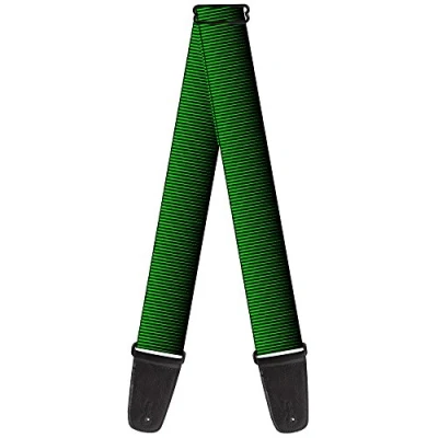 Image of Buckle Down GS W32206 Guitar Strap Vertical Stripes Transition Black/Yellow 2&quot; Wide 29 54&quot; Length