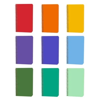 Image of Quanerba 9 Pack Small Notebooks a7 pocket size, NotePad Spiral Lined 3x5 Inches, Mini Tiny Multipack Colorful for Office and School 120 Pages/60 Sheets (7.6x12.7cm)