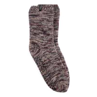 Image of Totes toasties Mens Chunky Twist Sherpa Lined Slipper Socks