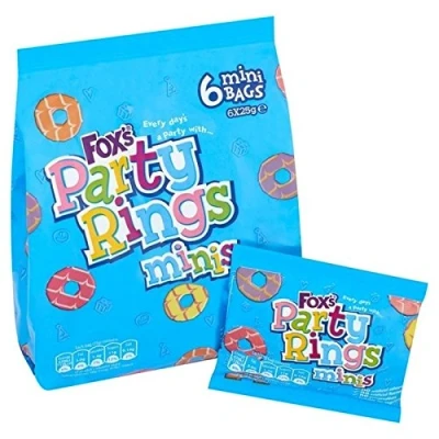 Image of Fox&#039;s Mini Party Rings 6 x 25g Pack of 2