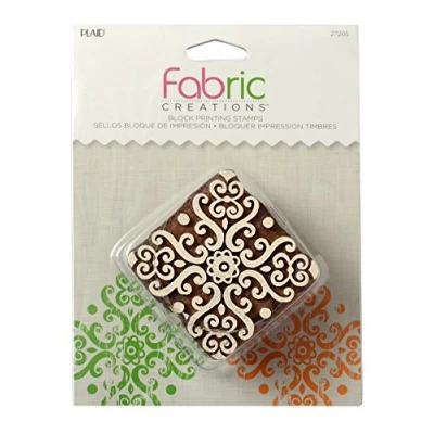 Image of Plaid Fabric Creations &quot;Baroque Medallion&quot; Stamp, Resin, Green, Medium, 5.3 x cm