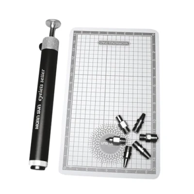 Image of Rayher Eyelet Setter and Hole Punch for Card Making, Scrapbooking Papercrafts, Tool Set with Interchangeable Tips, 7845900