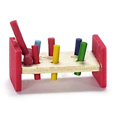 Image of Melody Jane Dolls House Miniature 1:12 Scale Nursery Toy Shop Accessory Pounding Bench