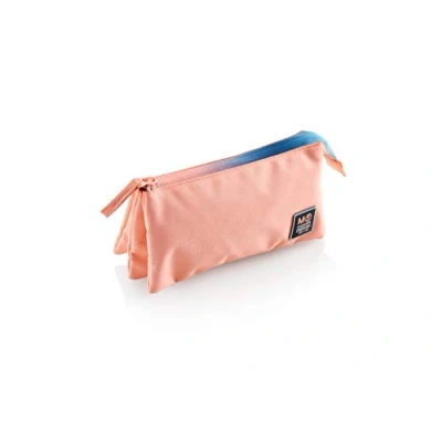 Image of Miquelrius Triple Iris Pencil Case, Three Compartments with Zip, Pink