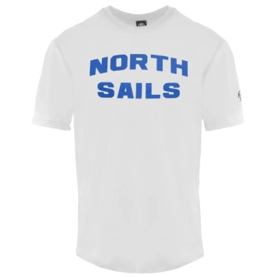 Image of North Sails Mens Block Brand Logo White T Shirt Cotton Size Large