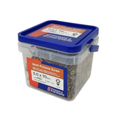 Image of Forgefix Multi Purpose Pozi Compatible Screw Csk ST ZYP 5.0 x 70mm Tub 450