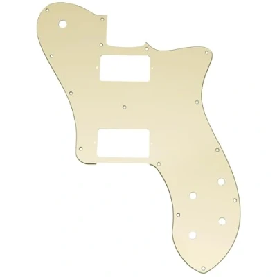 Image of Musiclily Pro 15 Holes Covered HH Guitar Pickguard for Mexico Fender 72 Tele Deluxe Style Electric Guitar, 3Ply Cream