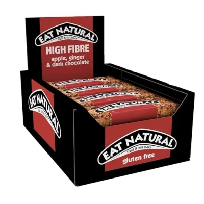 Image of Eat Natural Apple, Ginger &amp; Dark Chocolate Fruit Nut Bars 12 x 40g