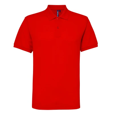 Image of Asquith &amp; Fox Mens Short Sleeve Performance Blend Polo Shirt (Red) Size X Large
