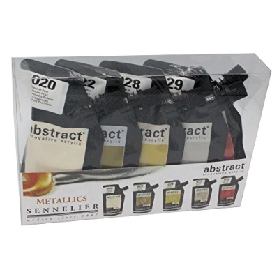 Image of Sennelier Abstract Acrylic Paint Set 5x120ml (Metallics)