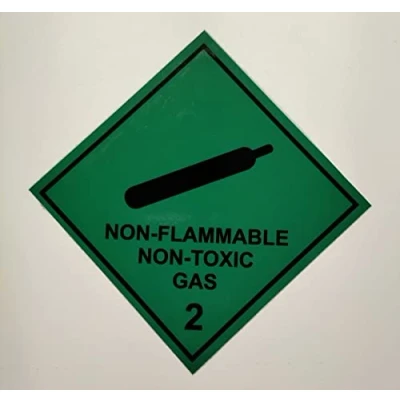 Image of Dangerous Substance Labels Non Flammable Toxic Gas Safety Sign Self Adhesive Sticker 100mm x