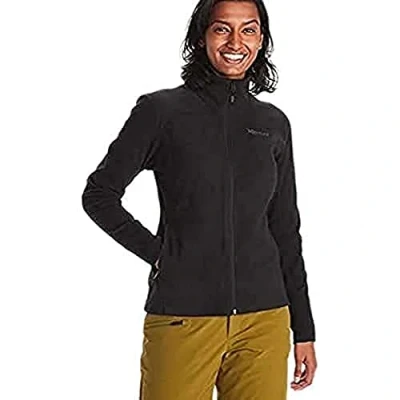 Image of Marmot Women Wm&#039;s Reactor Polartec Jacket, Warm Fleece Full Zip Breathable, Wind Resistant Body Warmer, Black, S
